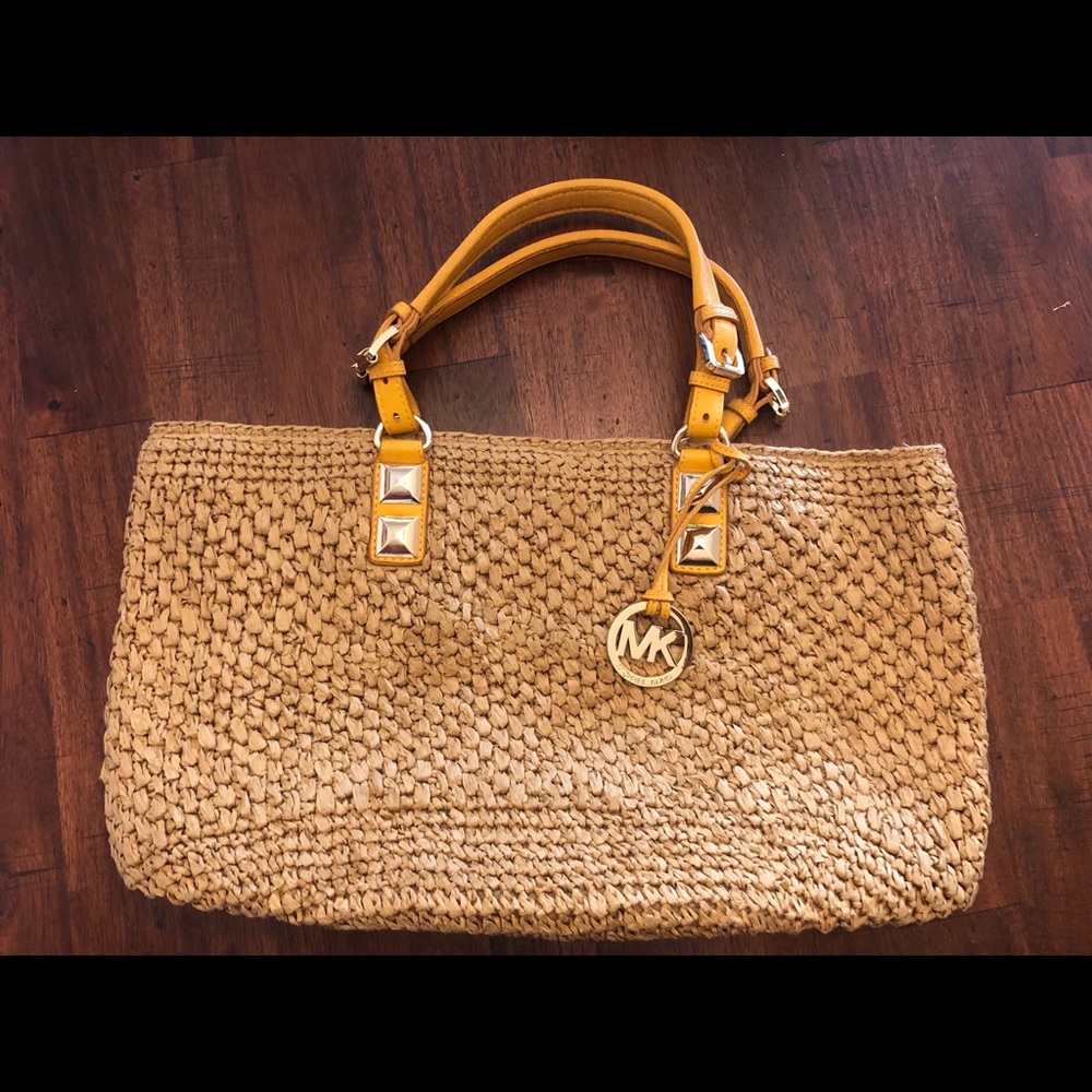 Michael Kors straw like summer tote